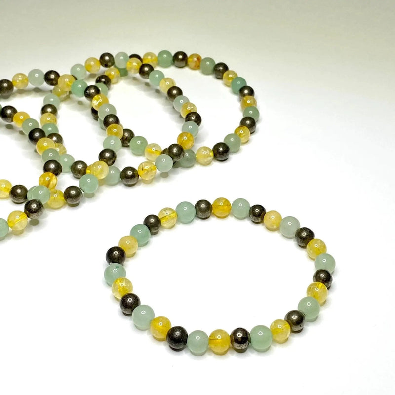 Unlock Prosperity: Citrine, Pyrite & Green Aventurine Bracelet | Instant Wealth Magnet | Brahmatells by Brahmatells
