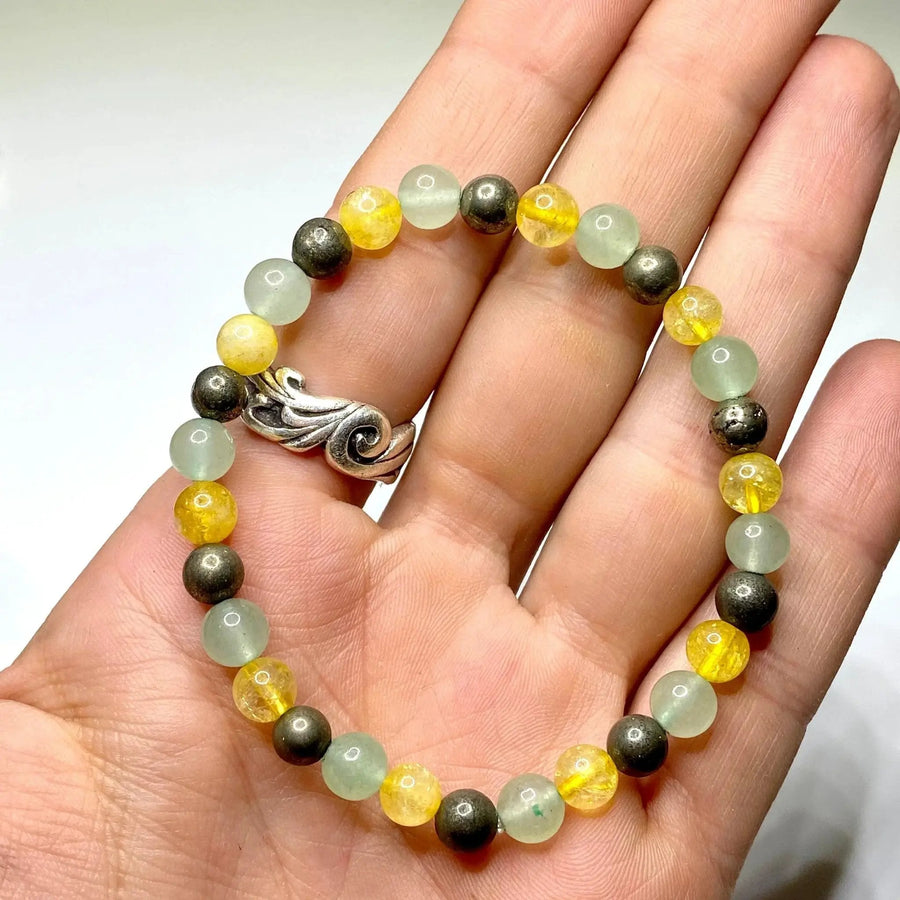 Unlock Prosperity: Citrine, Pyrite & Green Aventurine Bracelet | Instant Wealth Magnet | Brahmatells by Brahmatells