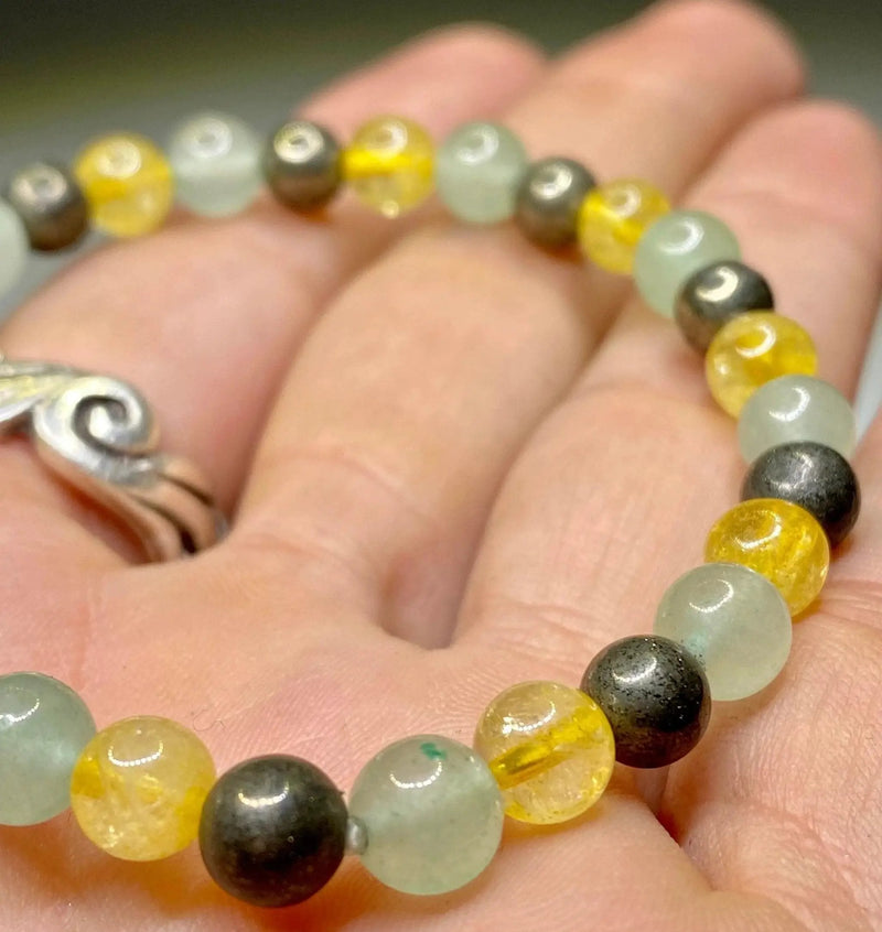Unlock Prosperity: Citrine, Pyrite & Green Aventurine Bracelet | Instant Wealth Magnet | Brahmatells by Brahmatells