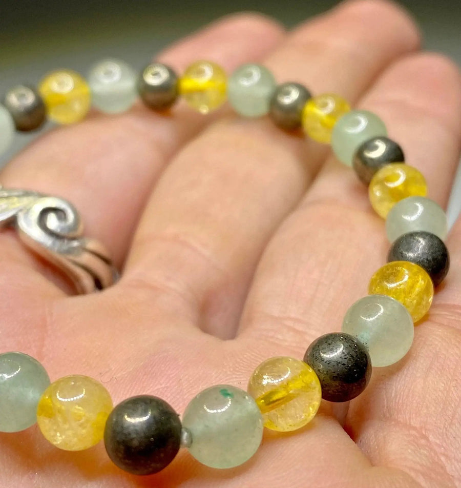 Unlock Prosperity: Citrine, Pyrite & Green Aventurine Bracelet | Instant Wealth Magnet | Brahmatells by Brahmatells