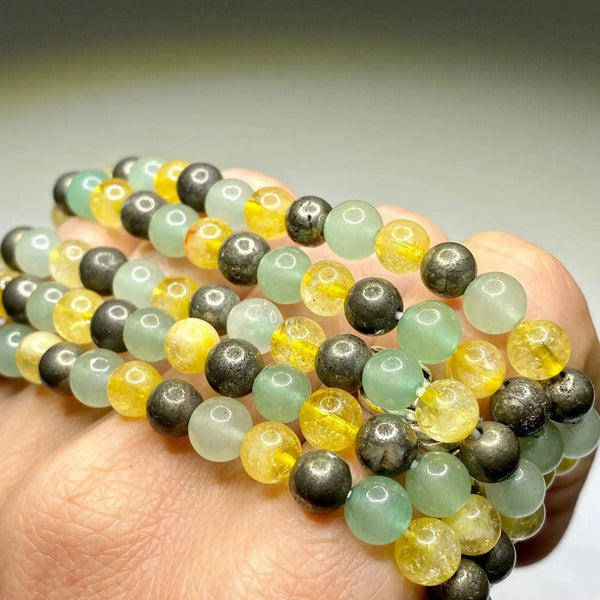 Unlock Prosperity: Citrine, Pyrite & Green Aventurine Bracelet | Instant Wealth Magnet | Brahmatells by Brahmatells