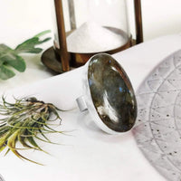 Versatile Crystal Stone Adjustable Rings - Diverse Shapes & Colors | Brahmatells by Brahmatells