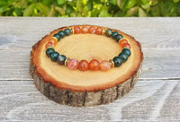 Vitality Bloodstone & Fire Agate Bracelet | Brahmatells by Brahmatells