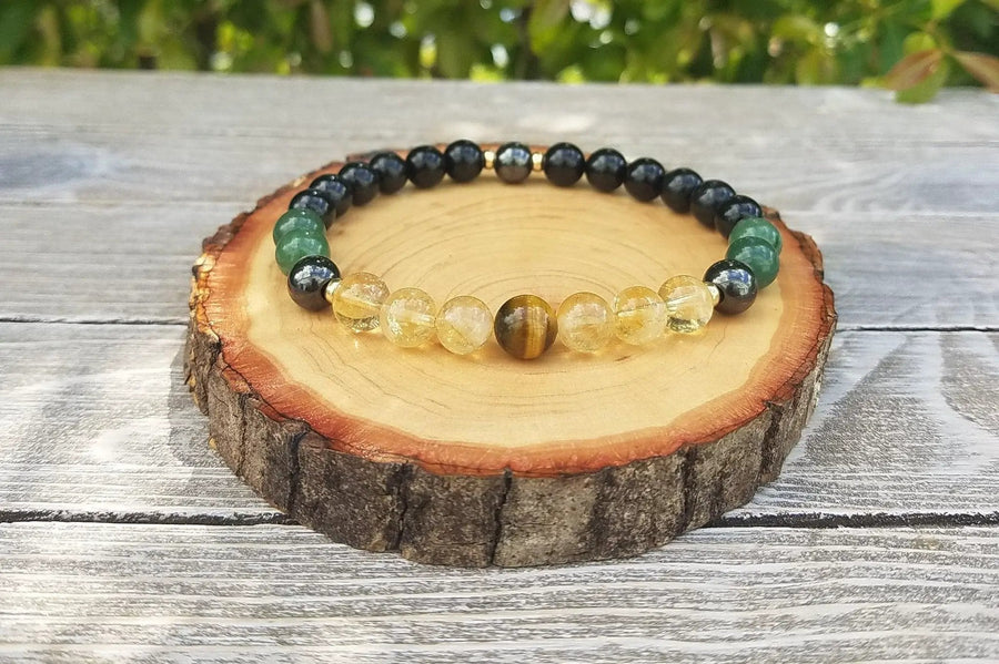 Abundance Alignment Bracelet – Citrine, Aventurine & Tourmaline by Brahmatells