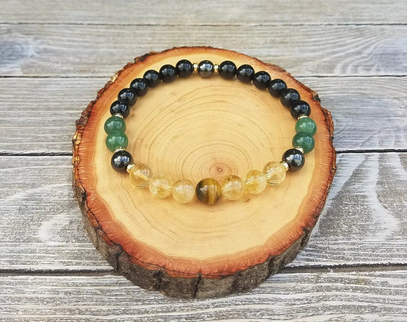 Abundance Alignment Bracelet – Citrine, Aventurine & Tourmaline by Brahmatells