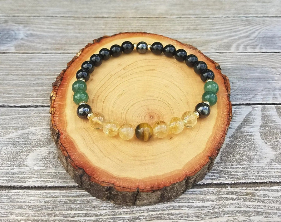 Abundance Alignment Bracelet – Citrine, Aventurine & Tourmaline by Brahmatells