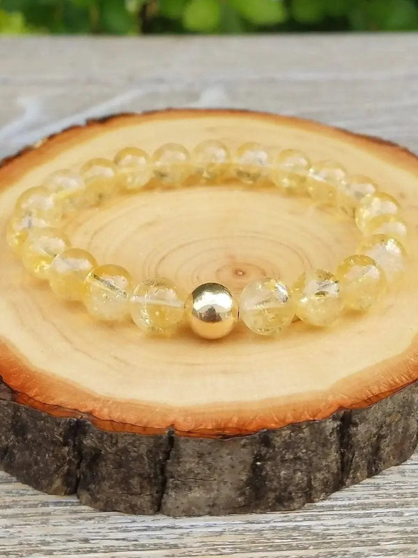 Wealth & Prosperity Bracelet | Citrine & Gold-Filled Bead by Brahmatells