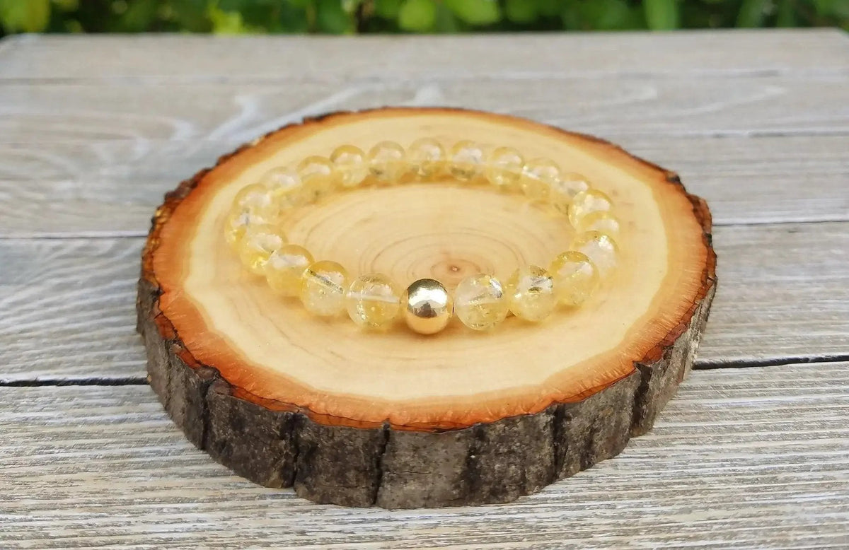 Wealth & Prosperity Bracelet | Citrine & Gold-Filled Bead by Brahmatells