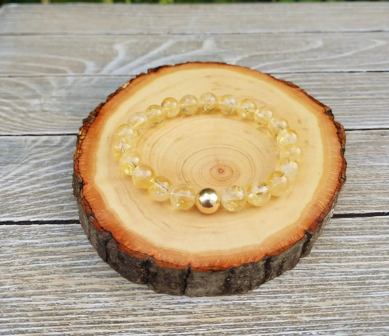 Wealth & Prosperity Bracelet | Citrine & Gold-Filled Bead by Brahmatells