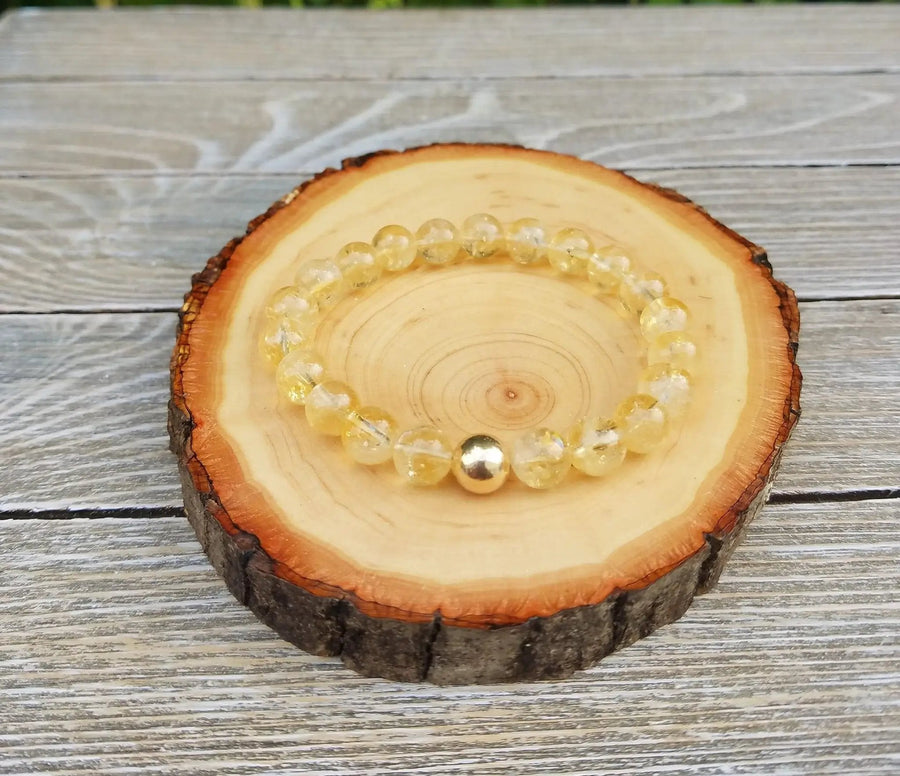 Wealth & Prosperity Bracelet | Citrine & Gold-Filled Bead by Brahmatells
