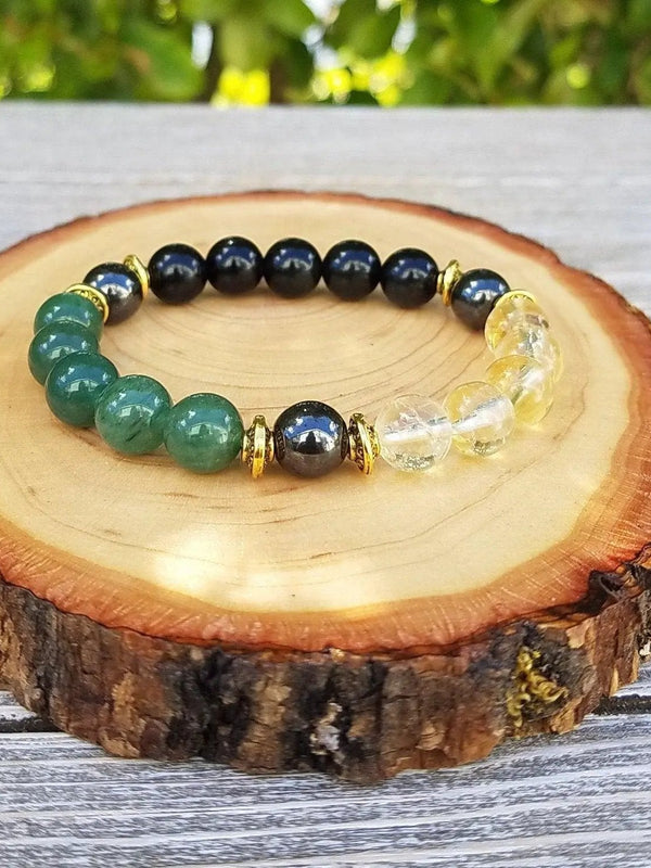 Prosperity Path Bracelet – Citrine, Aventurine & Obsidian by Brahmatells
