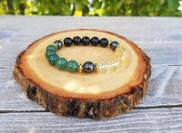 Prosperity Path Bracelet – Citrine, Aventurine & Obsidian by Brahmatells