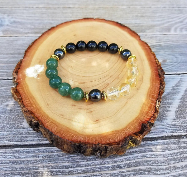 Prosperity Path Bracelet – Citrine, Aventurine & Obsidian by Brahmatells