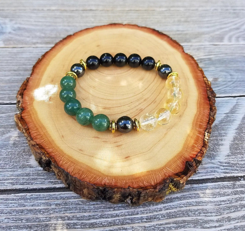Prosperity Path Bracelet – Citrine, Aventurine & Obsidian by Brahmatells