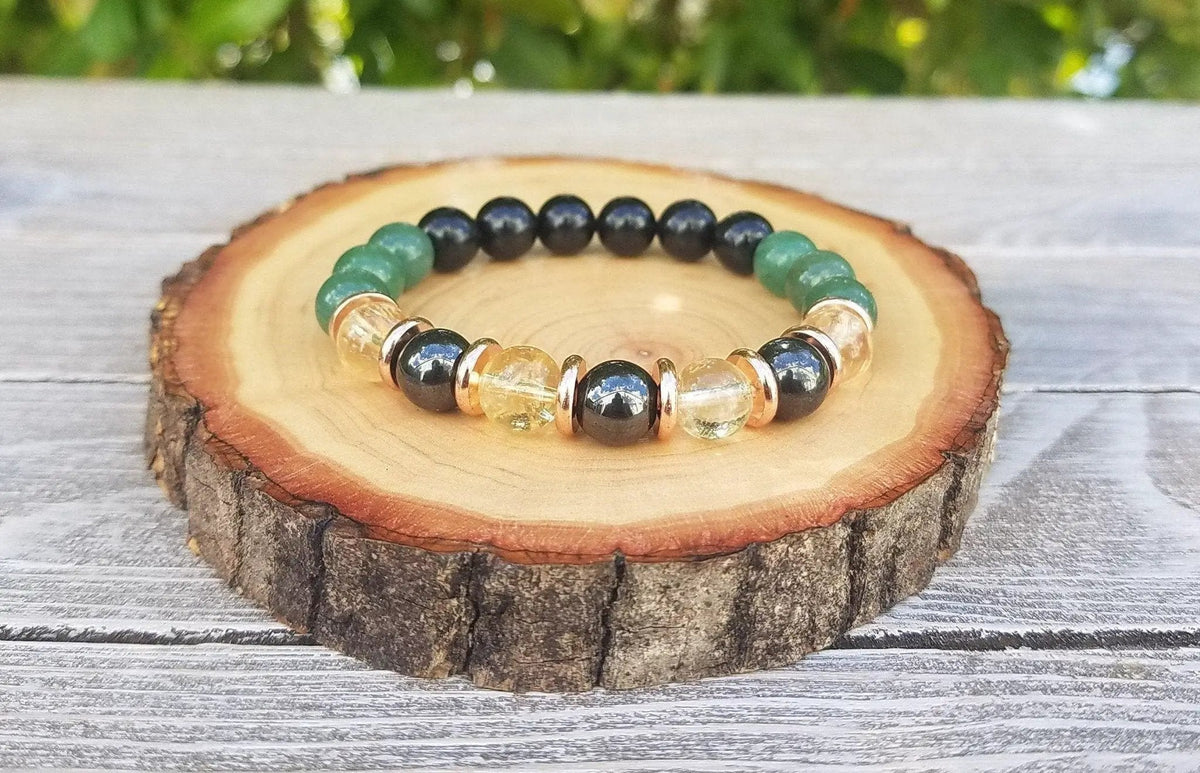 Wealth Bracelet – Citrine & Tourmaline for Abundance by Brahmatells