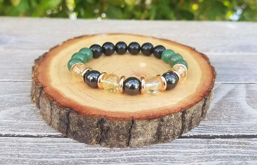 Wealth Bracelet – Citrine & Tourmaline for Abundance by Brahmatells
