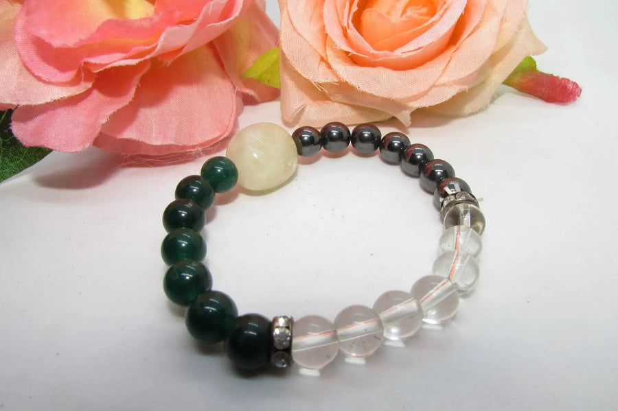 Wealth Magnet Bracelet: Citrine, Quartz, and Aventurine | Brahmatells by Brahmatells