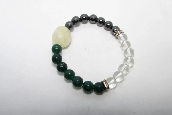 Wealth Magnet Bracelet: Citrine, Quartz, and Aventurine | Brahmatells by Brahmatells