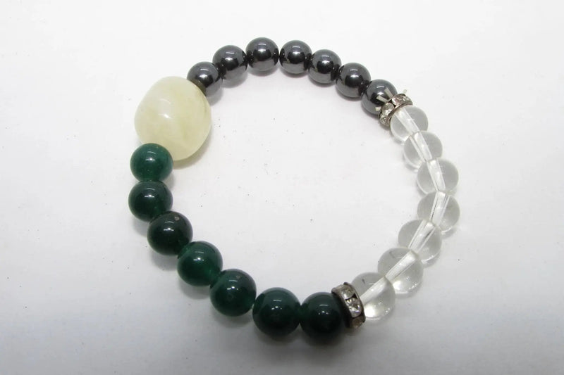 Wealth Magnet Bracelet: Citrine, Quartz, and Aventurine | Brahmatells by Brahmatells