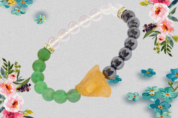 Wealth Magnet Bracelet: Citrine, Quartz, and Aventurine | Brahmatells by Brahmatells