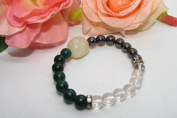 Wealth Magnet Bracelet: Citrine, Quartz, and Aventurine | Brahmatells by Brahmatells
