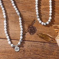 White Howlite 108 Mala Beads Necklace - Serene Meditation Charm | Brahmatells by Brahmatells