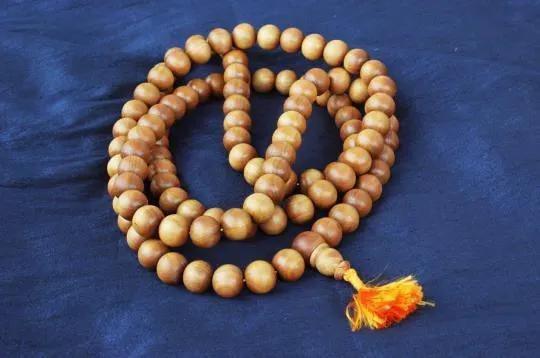 White Sandalwood Mala 108 Beads | Brahmatells by Brahmatells