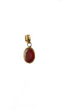 Wine Red Ruby Manak Pendant - Radiate Success | Brahmatells by Brahmatells