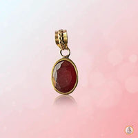 Wine Red Ruby Manak Pendant - Radiate Success | Brahmatells by Brahmatells