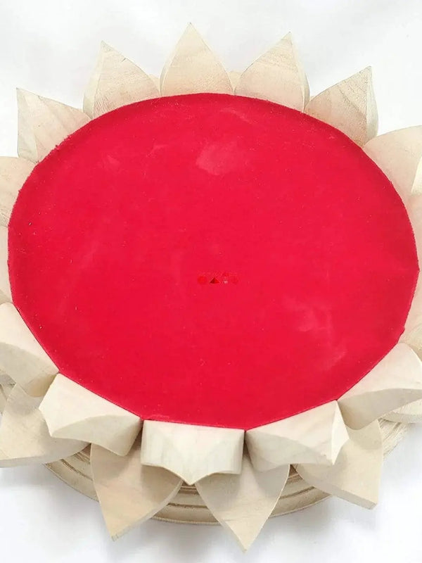 Wooden Lotus Kamal Aasan by Brahmatells
