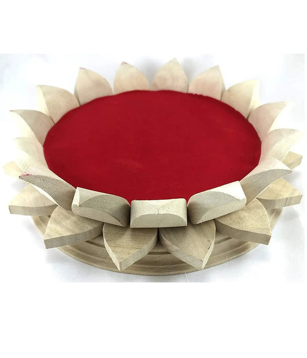 Wooden Lotus Kamal Aasan by Brahmatells