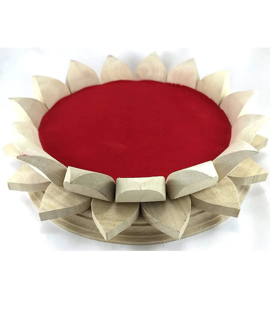Wooden Lotus Kamal Aasan by Brahmatells