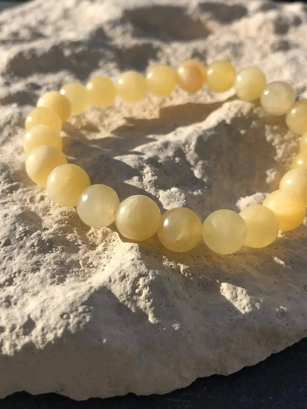 Yellow Aragonite Bracelet: Harmonizing Elegance | Brahmatells by Brahmatells