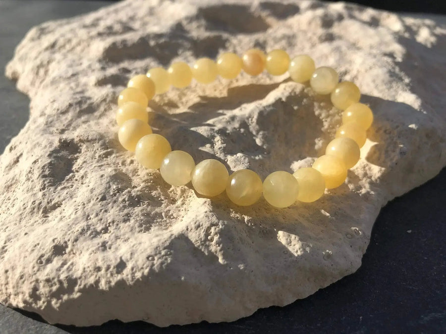 Yellow Aragonite Bracelet: Harmonizing Elegance | Brahmatells by Brahmatells