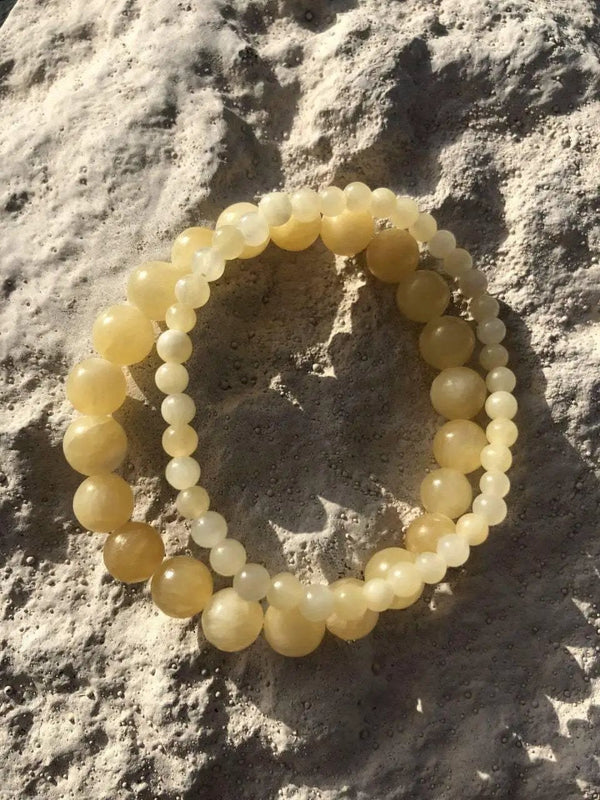 Yellow Aragonite Bracelet: Harmonizing Elegance | Brahmatells by Brahmatells