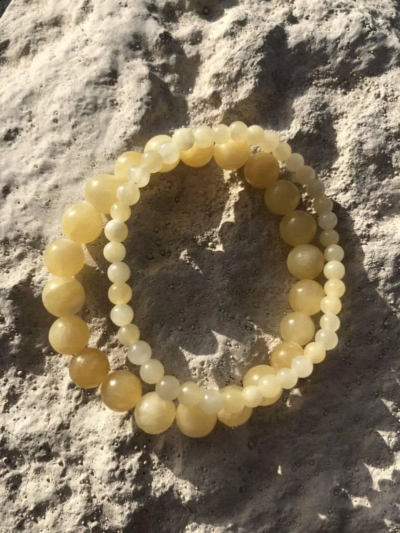 Yellow Aragonite Bracelet: Harmonizing Elegance | Brahmatells by Brahmatells