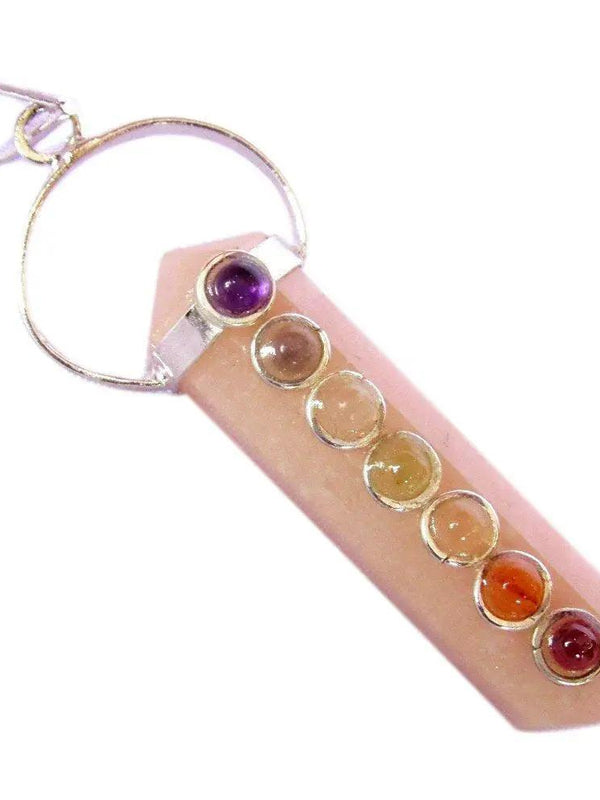 Yellow Aventurine Seven Chakra Double Point Pendant | Brahmatells by brahmatells