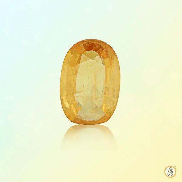 Yellow sapphire oval BTYS103GSM by Brahmatells