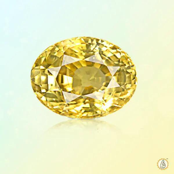 Yellow sapphire oval BTYS110GSM by Brahmatells