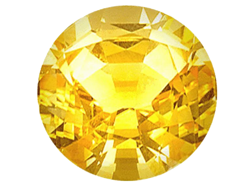 Yellow sapphire round BTYS108GSM by Brahmatells