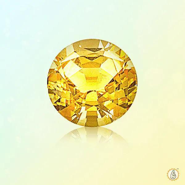 Yellow sapphire round BTYS108GSM by Brahmatells