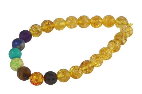 Yellow Sapphire & 7 Chakra Energy Bracelet – Brahmatells by Brahmatells