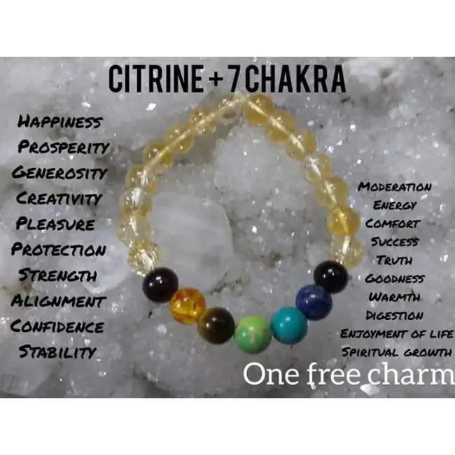 Yellow Sapphire & 7 Chakra Energy Bracelet – Brahmatells by Brahmatells