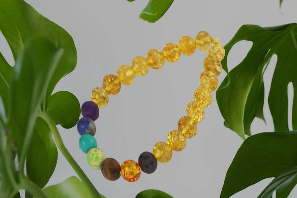 Yellow Sapphire & 7 Chakra Energy Bracelet – Brahmatells by Brahmatells