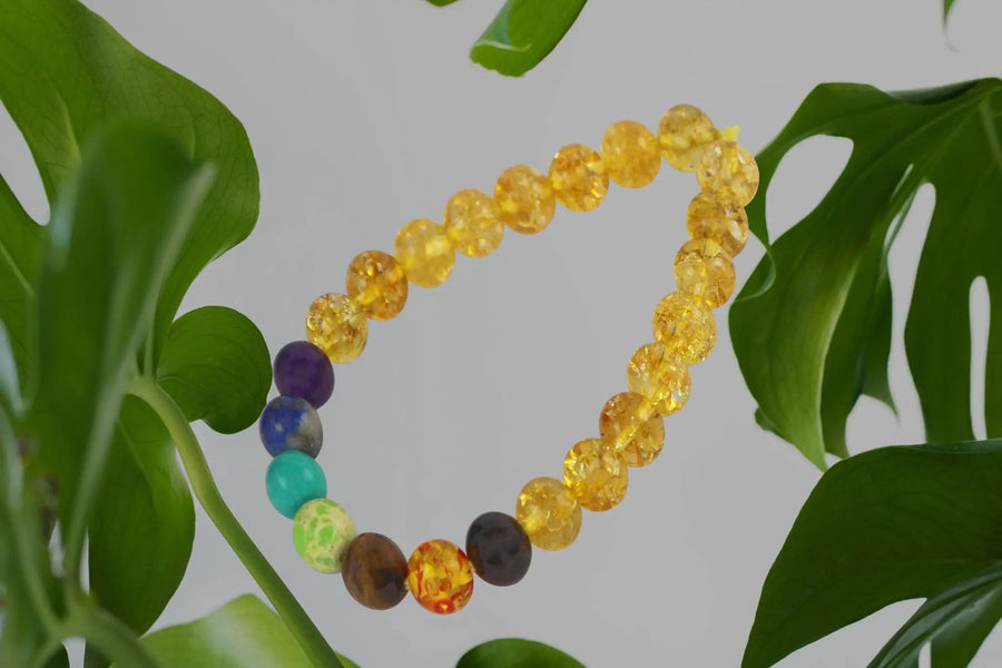 Yellow Sapphire & 7 Chakra Energy Bracelet – Brahmatells by Brahmatells